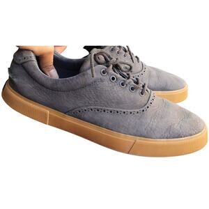 Sperry Gold Cup Striper Plushwave Sneaker Gray Nubuck Leather Lace Casual Men 12